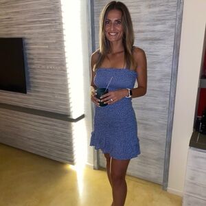 One Clothing Smocked Floral Print Midi Dress EUC